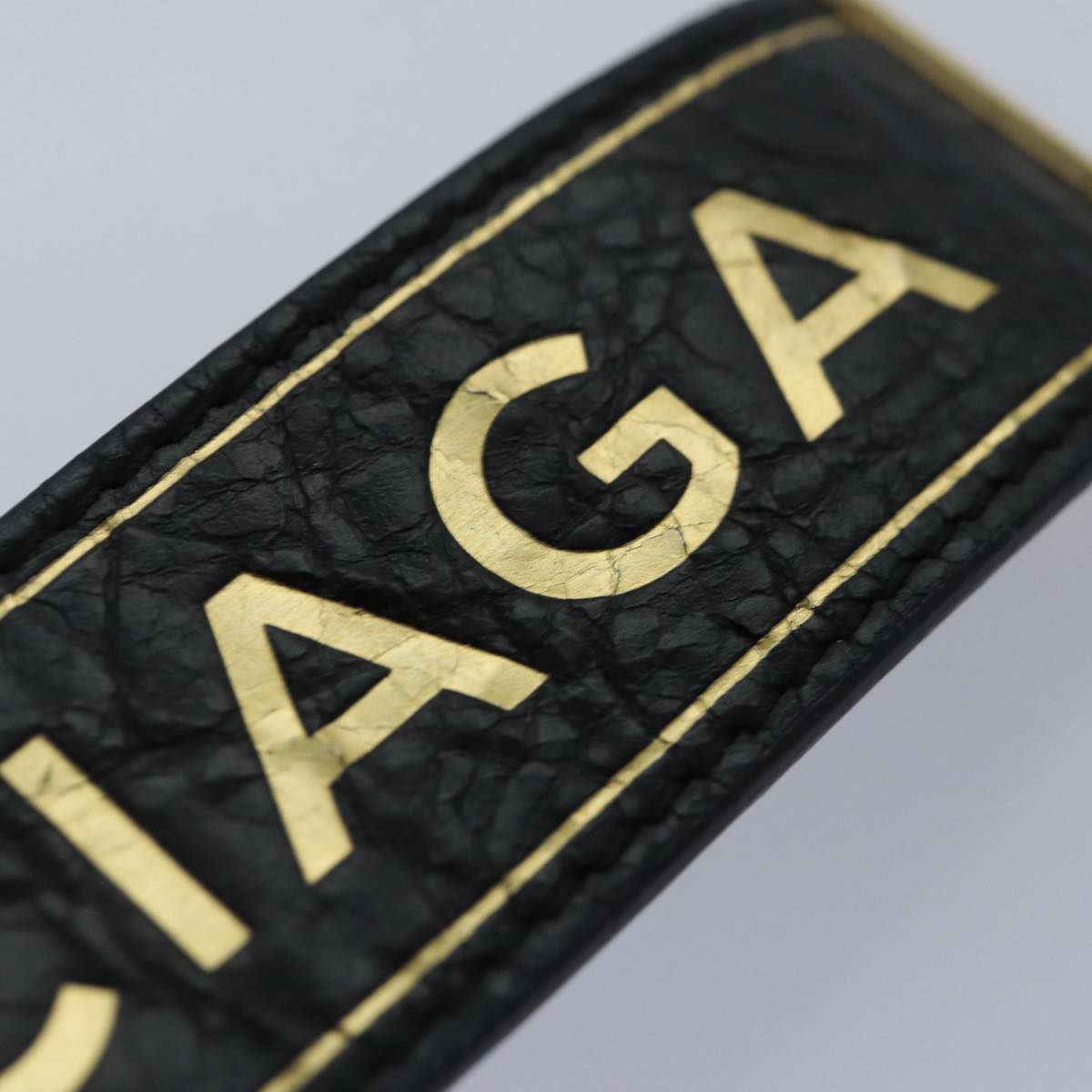 Balenciaga Bangle Bracelet Leather Black 466597 | Premium Designer Piece