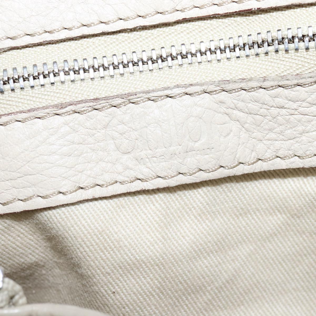 Side view of Chloe handbag White premium designer bag