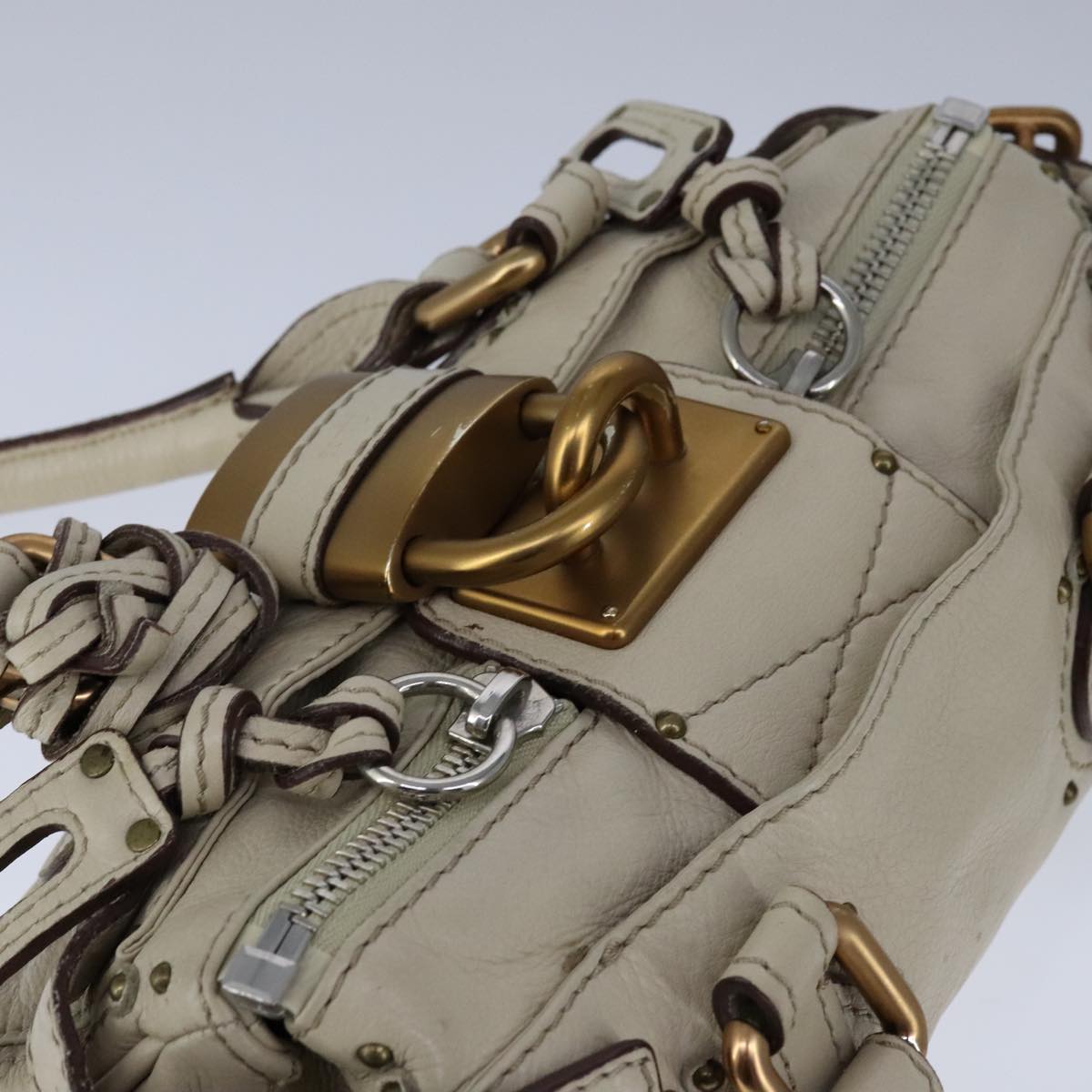 Chloe designer handbag leather closeup detail
