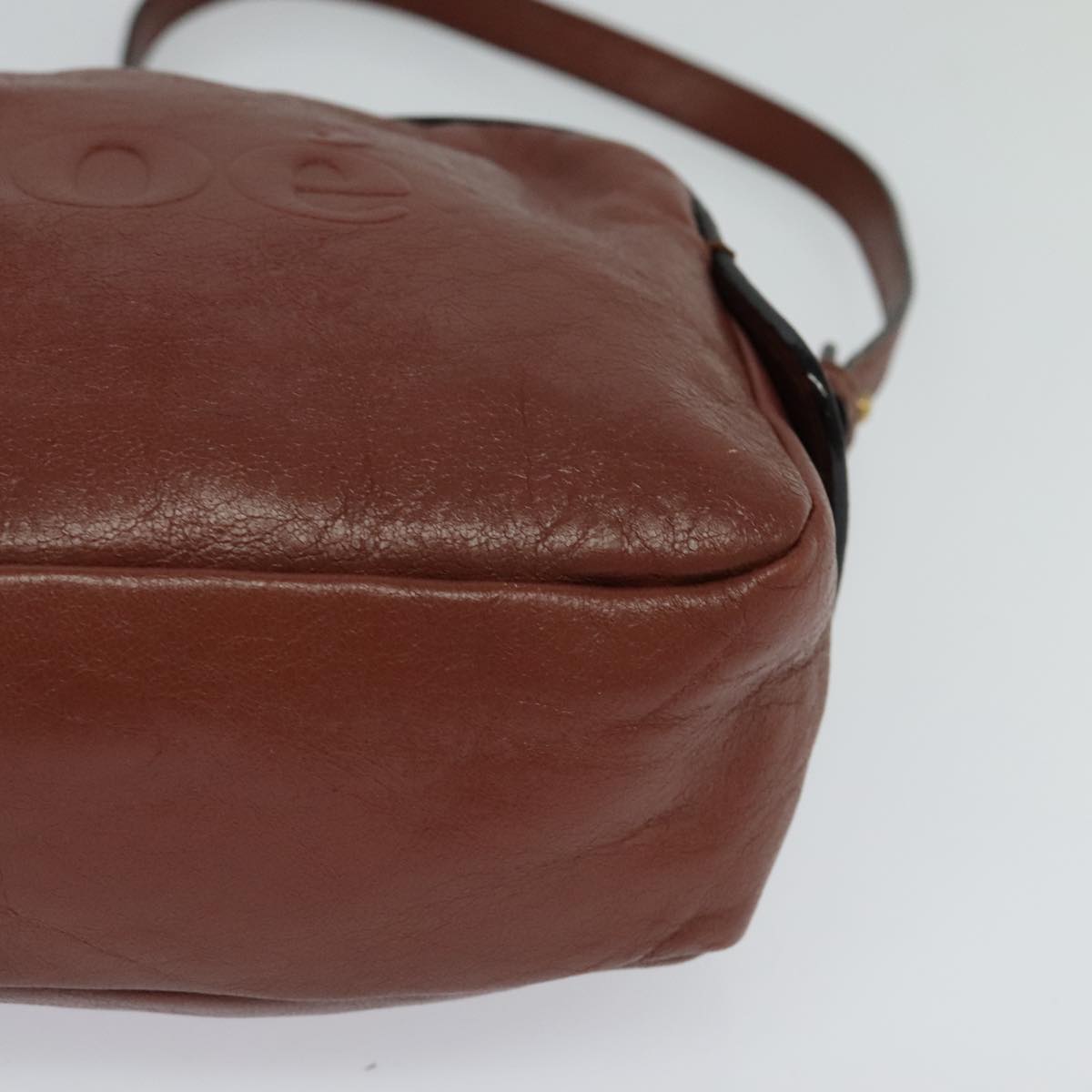 Elventis elegant leather Shoulder Bag flat lay view