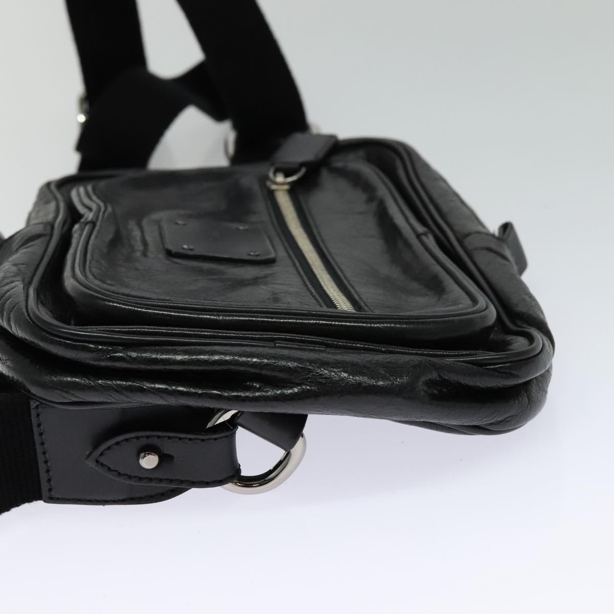 Noctelux elegant leather Belt Bag top view