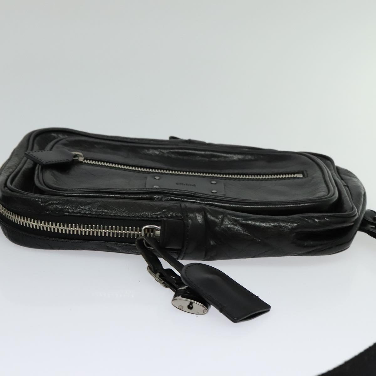 Noctelux elegant leather Belt Bag top view