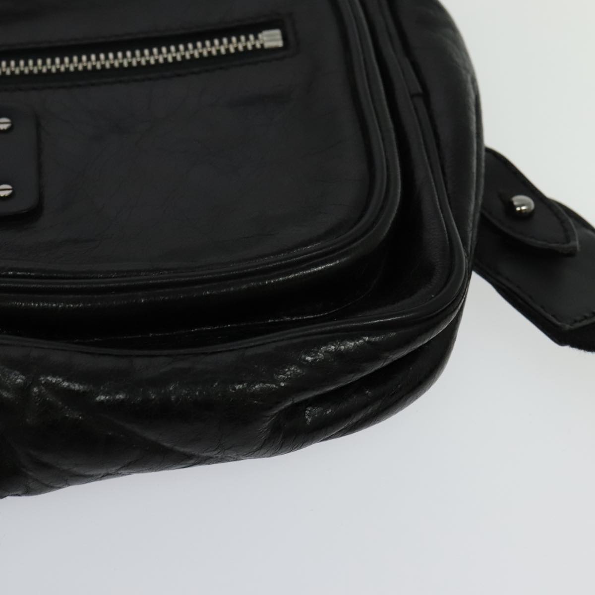 Noctelux elegant leather Belt Bag flat lay view