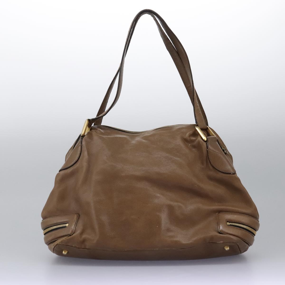 Crystalia elegant leather Shoulder Bag back view