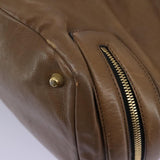 Crystalia elegant leather Shoulder Bag close-up detail