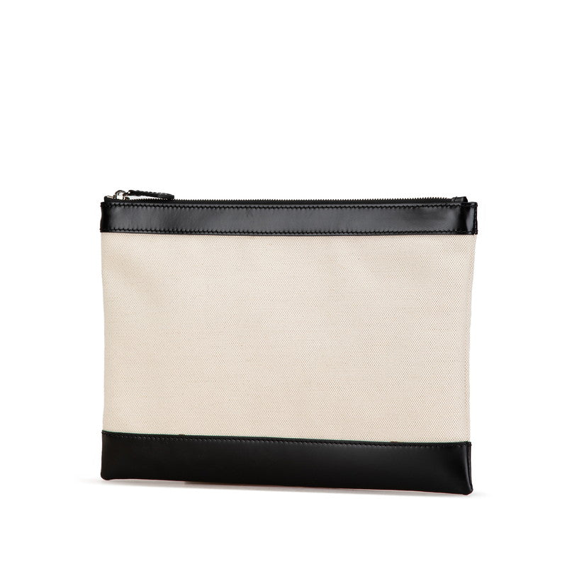 Side view of Balenciaga clutch Navy premium designer bag