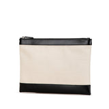 Side view of Balenciaga clutch Navy premium designer bag