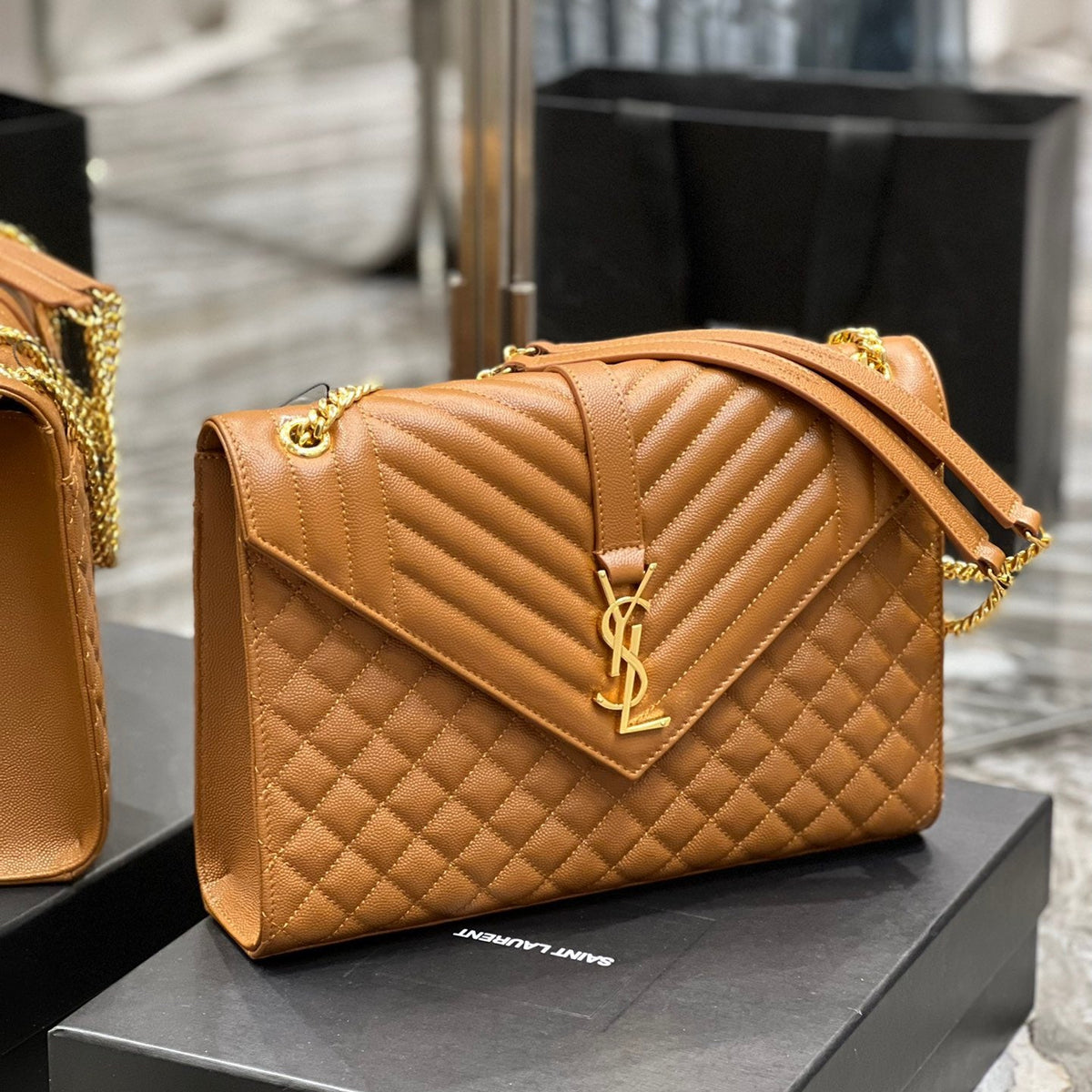 Saint Laurent Wallets? Saint Laurent Envelope Large Bag Premium Leather Designer Wallet
