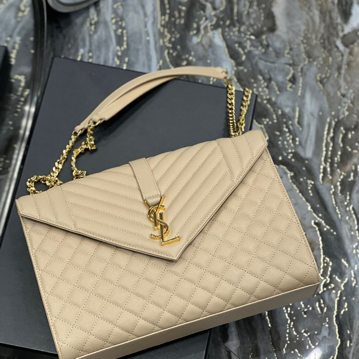 Saint Laurent Wallets? Saint Laurent Envelope Large Bag Compact Luxury Card Wallet