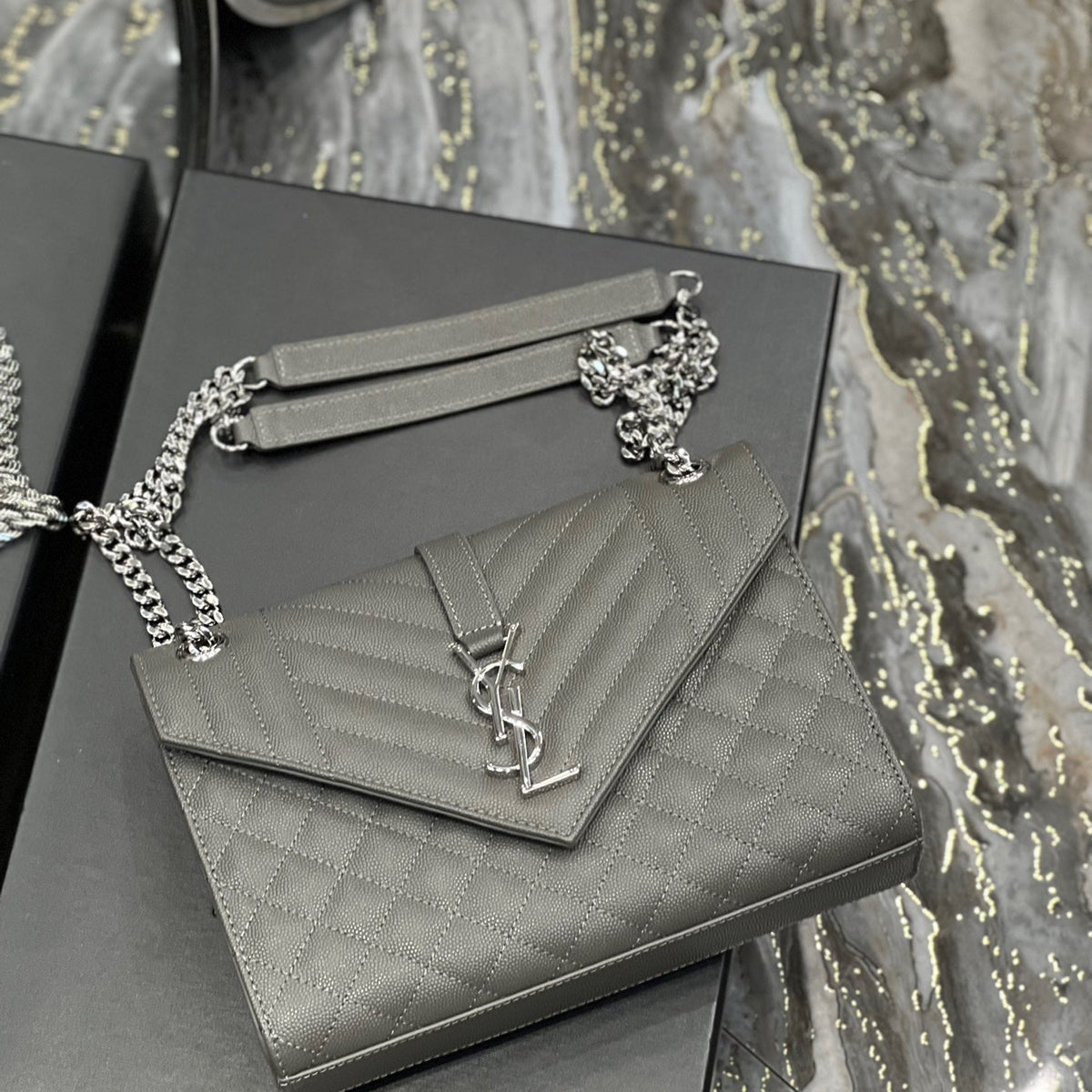 Saint Laurent Wallets? Saint Laurent Envelope Medium Bag Premium Leather Designer Wallet