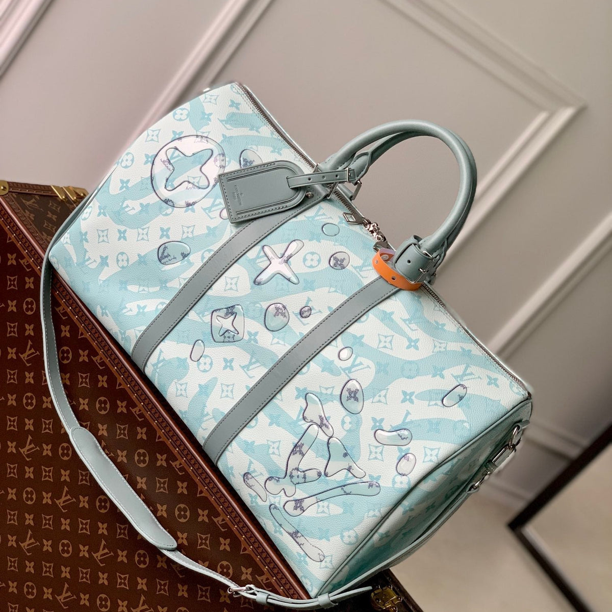 Louis Vuitton Wallets? Louis Vuitton Lou Keepall Bandoulière 50 Bag Premium Leather Designer Wallet