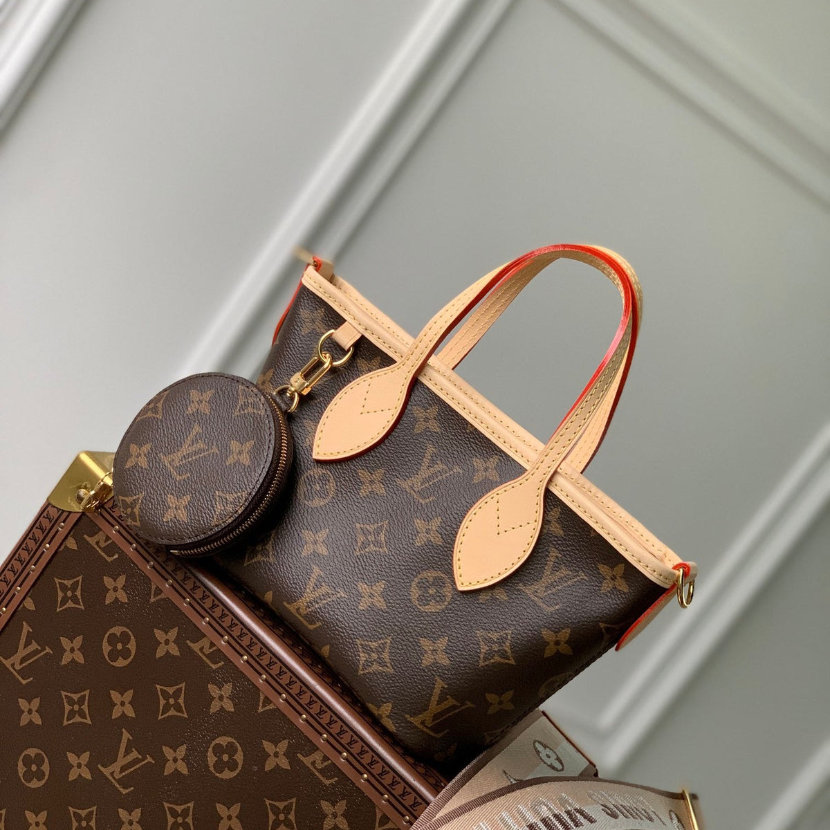 Louis Vuitton Wallets? Louis Vuitton Lou Neverfull Bb Bag Premium Leather Designer Wallet