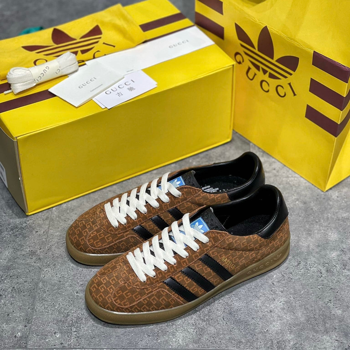 Gucci Shoes? Gucci x Adid Gazelle Sneaker Comfortable Everyday Designer Shoes