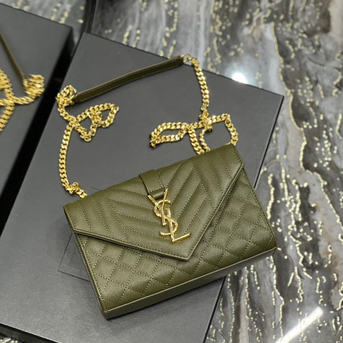 Saint Laurent Wallets? Saint Laurent Small Envelope Bag Compact Luxury Card Wallet