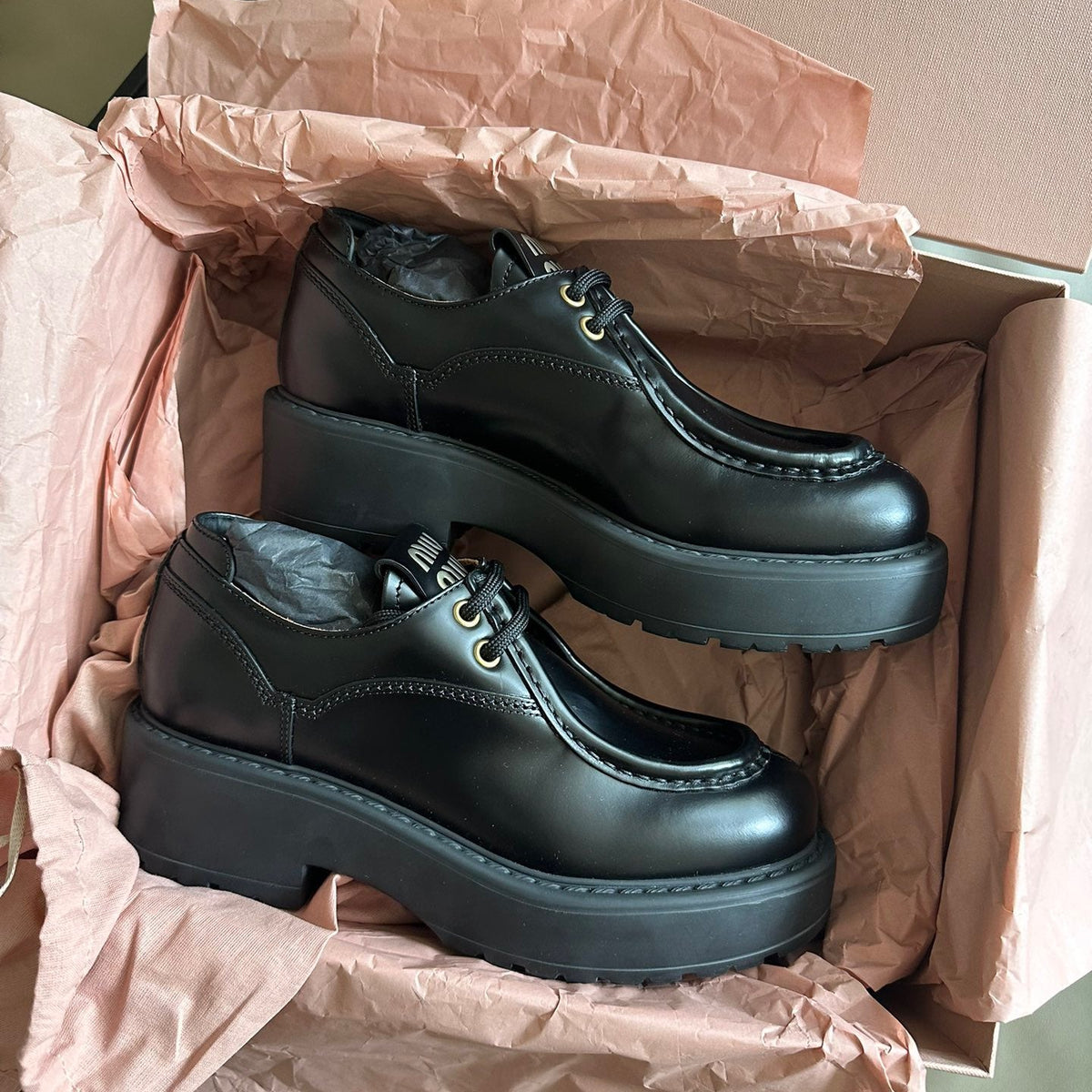 Shoes? Miu M Loafers Premium Designer Casual Shoes