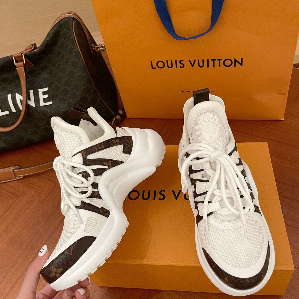 Louis Vuitton Shoes? Louis Vuitton Lou Archlight Trainers Premium Designer Casual Shoes