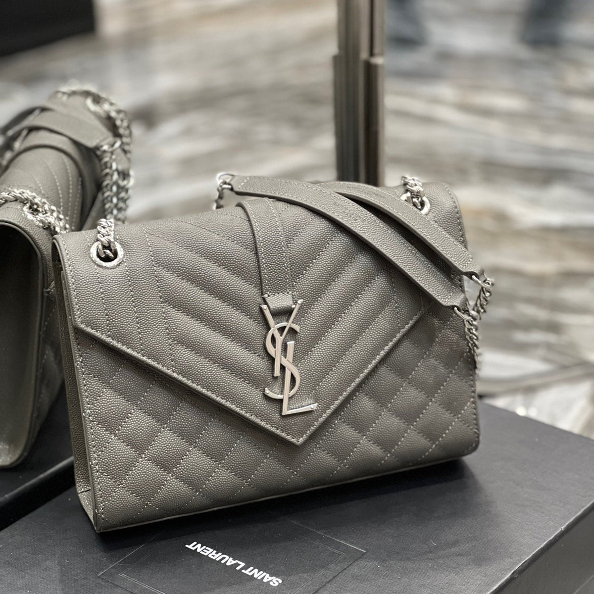 Saint Laurent Wallets? Saint Laurent Envelope Medium Bag Premium Leather Designer Wallet