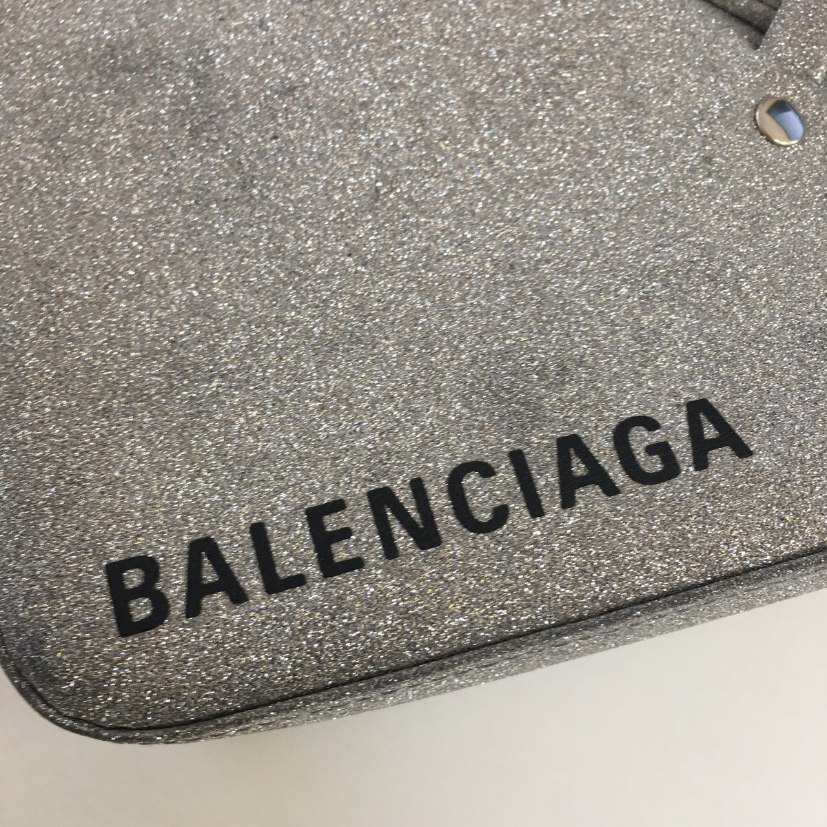 Balenciaga Triangle Handbag in Metallic Leather | Designer Luxury Handbag