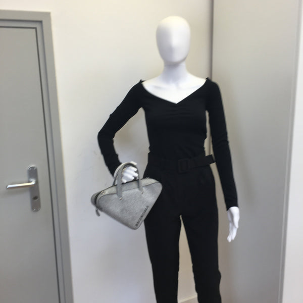 Balenciaga Triangle Handbag in Metallic Leather | Designer Luxury Handbag