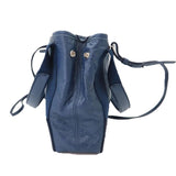 Balenciaga authentic luxury tote bag Navy leather craftsmanship