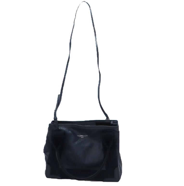 Balenciaga women's tote bag Navy luxury designer leather