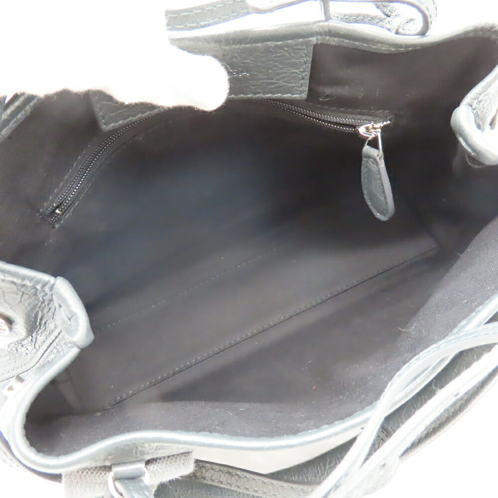 Side view of Balenciaga tote bag Navy premium designer bag