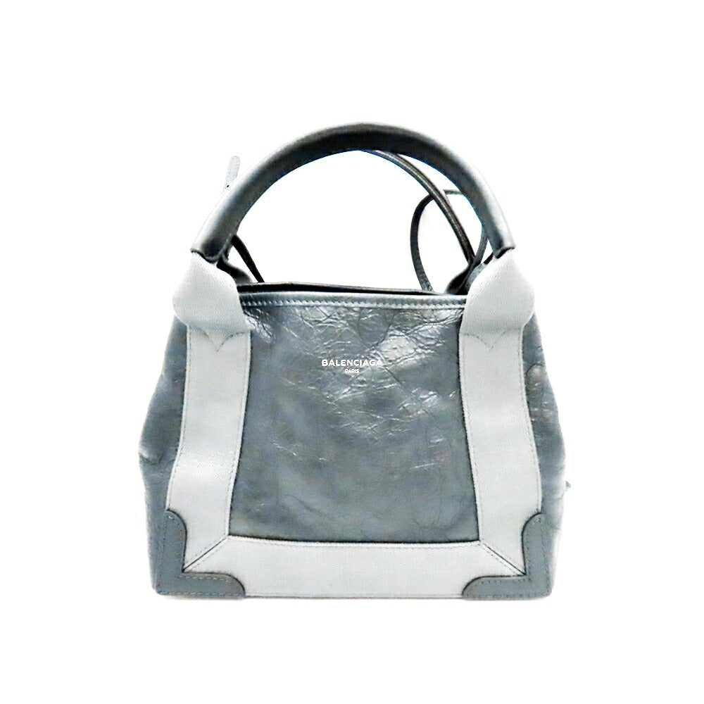 Balenciaga women's tote bag Navy luxury designer leather