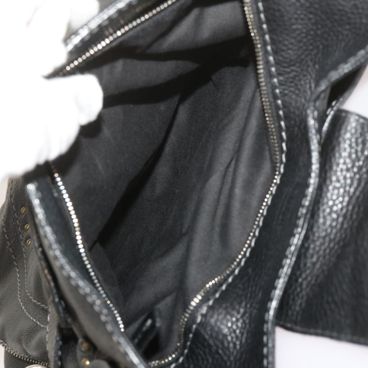 Chloe designer shoulder bag leather closeup detail