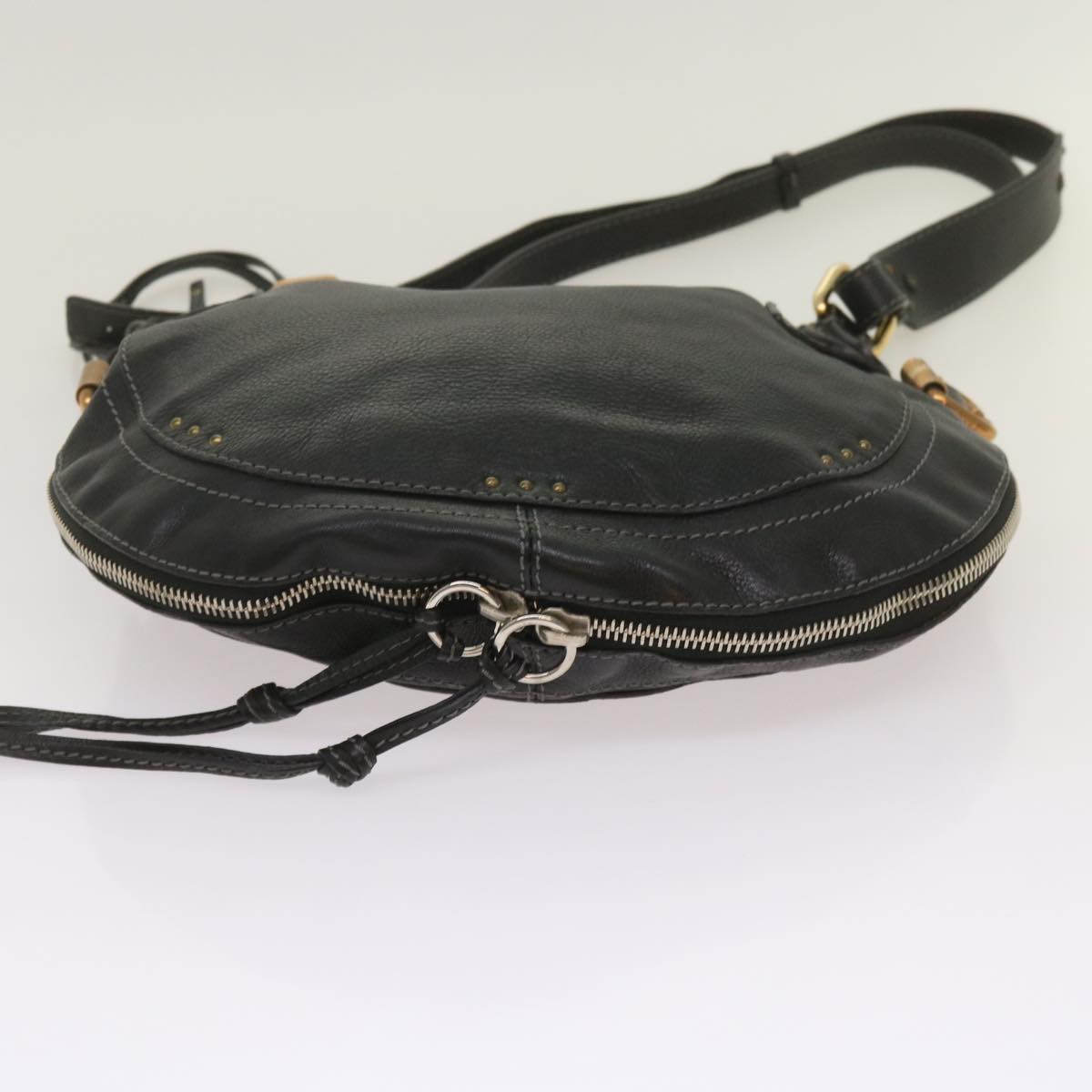 Chloe authentic luxury shoulder bag Black leather craftsmanship