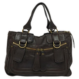 Side view of Chloe handbag Brown premium designer bag