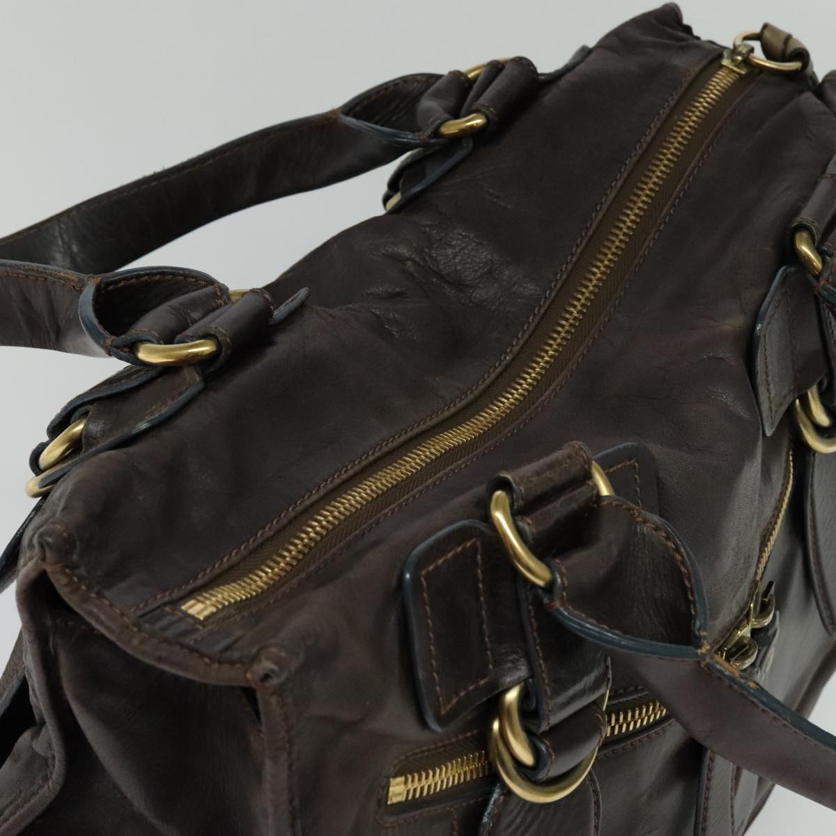 Chloe designer handbag leather closeup detail