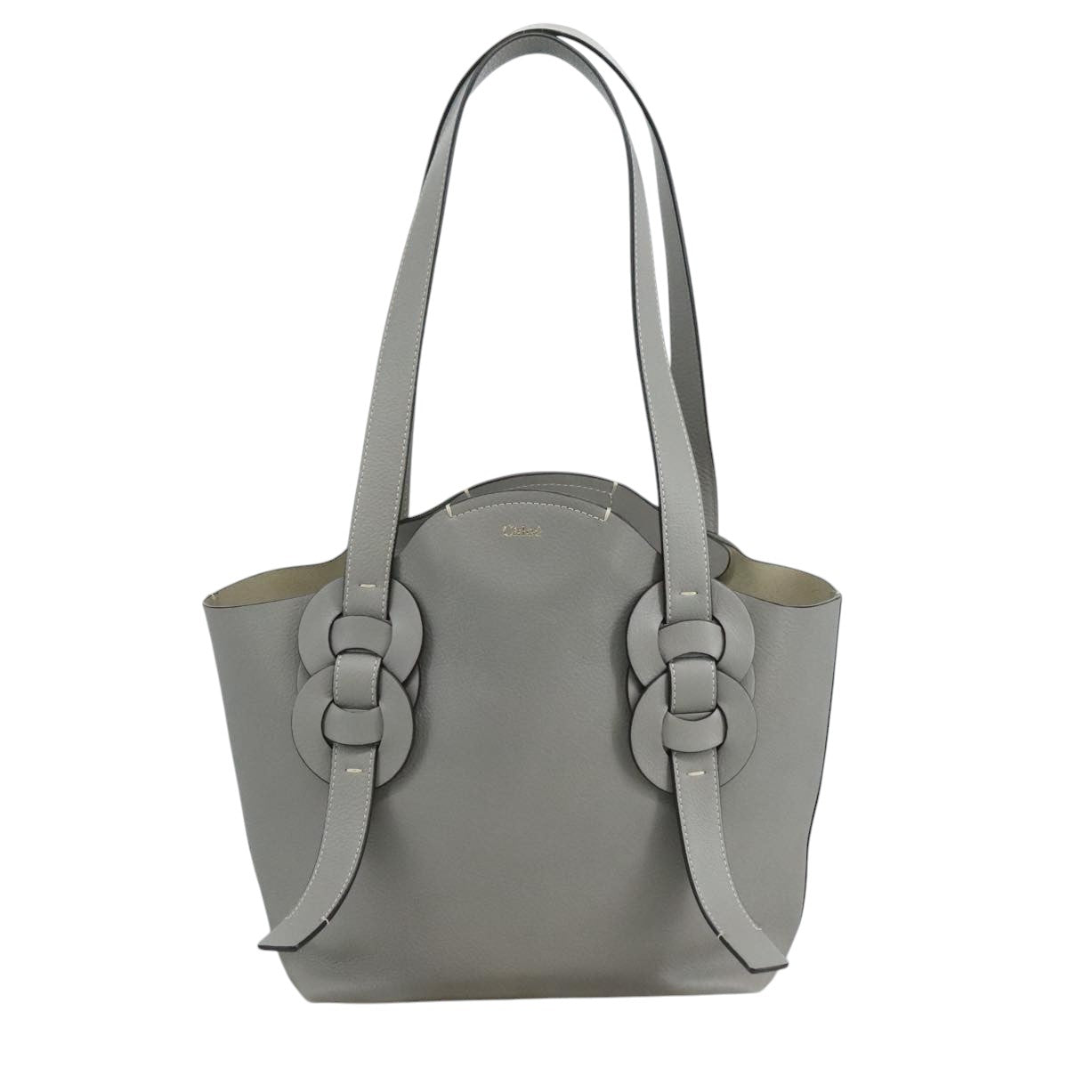Criselune elegant leather Tote Bag