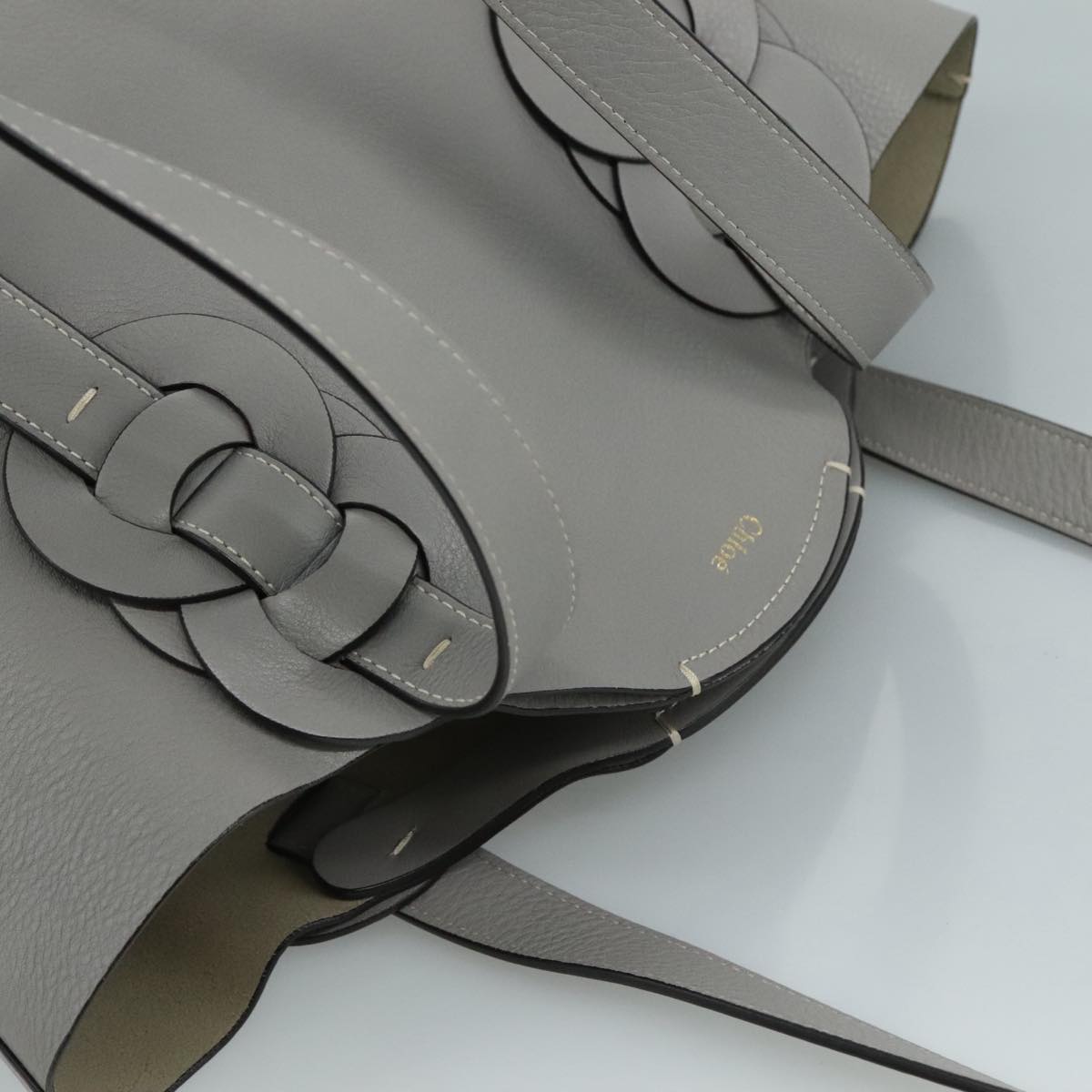 Criselune elegant leather Tote Bag top view
