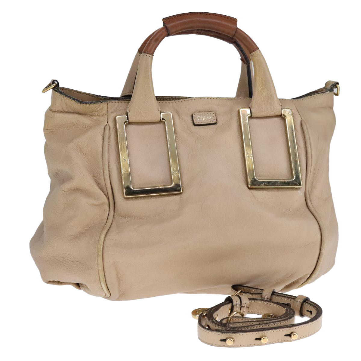Chloe women's handbag Beige luxury designer leather