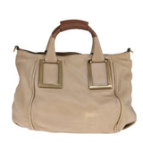Side view of Chloe handbag Beige premium designer bag