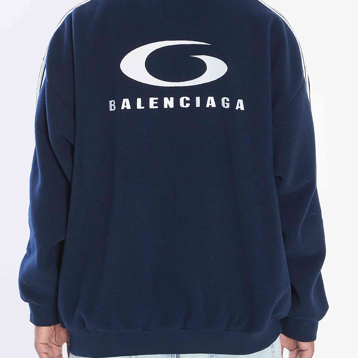 Close-up of Balenciaga sweaters & pullovers hardware and fine stitching