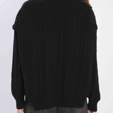Close-up of Balenciaga sweaters & pullovers hardware and fine stitching