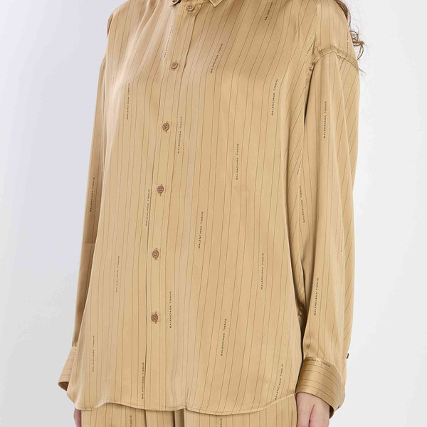 Balenciaga Tops? Balenciaga Women Satin Shirt Elegant Everyday Designer Top