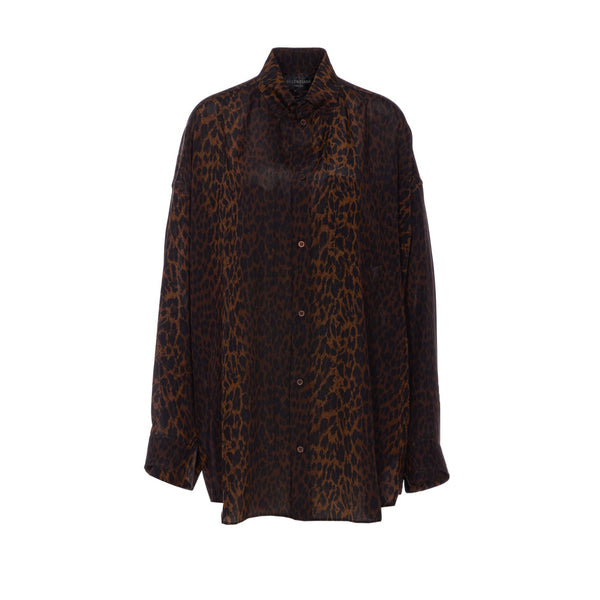 Balenciaga Tops? Balenciaga Women Leopard Print Shirt Premium Designer Casual Top