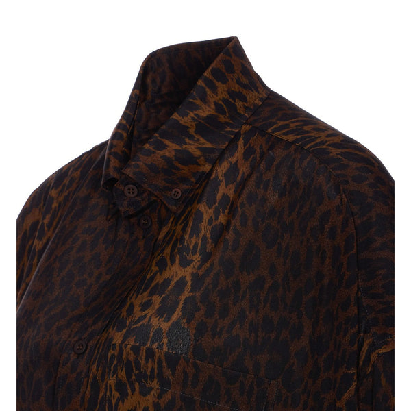 Balenciaga Tops? Balenciaga Women Leopard Print Shirt Premium Designer Casual Top