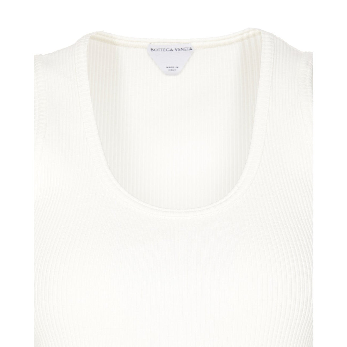 Bottega Veneta Tops? Bottega Veneta Women Logo Cotton Rib Jersey Tank Top Elegant Everyday Designer Top
