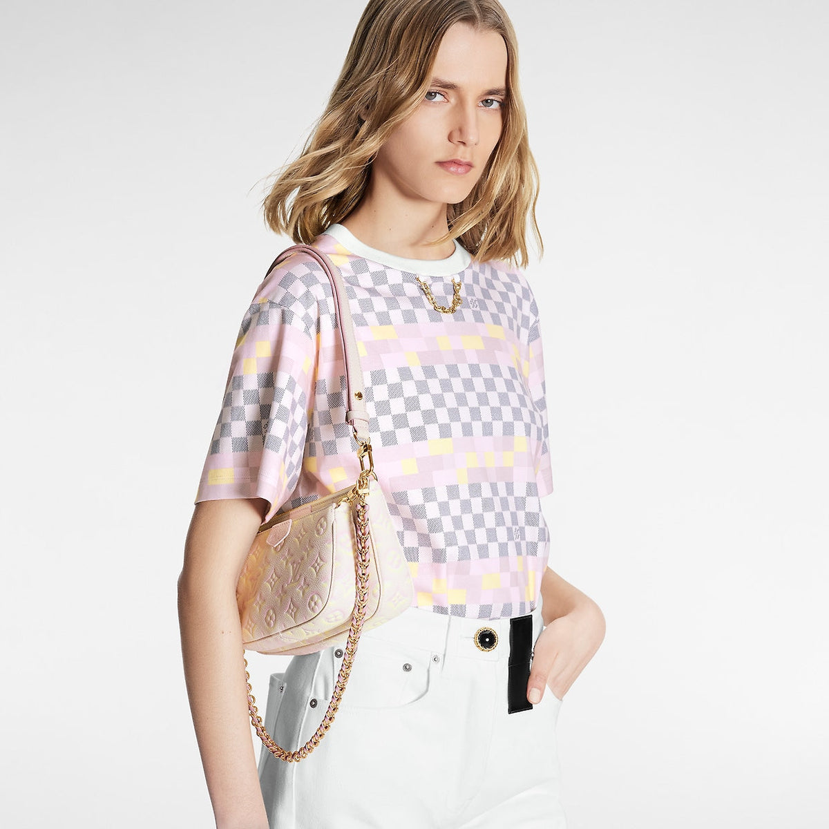 Louis Vuitton Bags? Louis Vuitton Multi Pochette Accessoires -Light Pink- Monogram Empreinte Leather Luxury Designer Leather Handbag