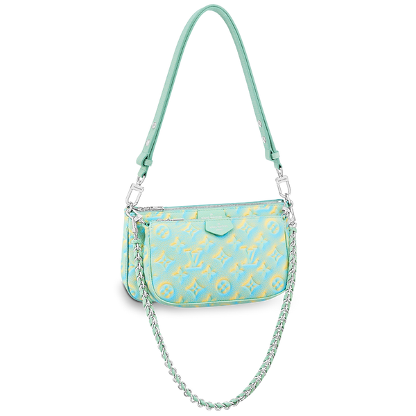 Bags? Multi Pochette Accessoires - Vert d'eau- Monogram Empreinte Leather Luxury Designer Leather Handbag