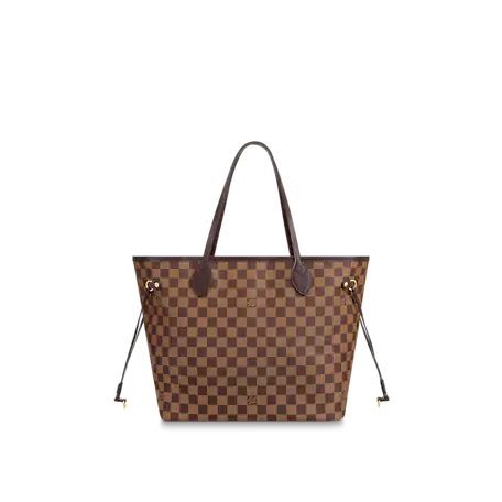 Bags? Neverfull MM Damier Ebene In Brown Luxury Designer Leather Handbag