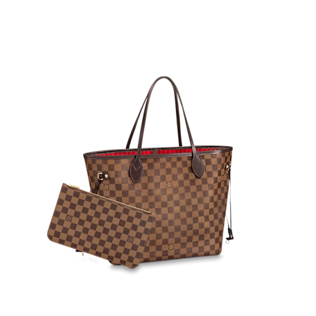 Bags? Neverfull MM Damier Ebene In Brown Luxury Designer Leather Handbag