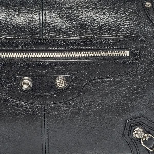 Balenciaga Black Leather Le Cagole Wristlet Pouch | Studded Leather Shoulder Bag