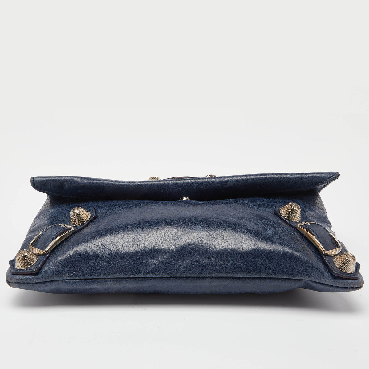 Balenciaga Blue Leather Giant 21 Envelope Clutch | Designer Clutch Bag