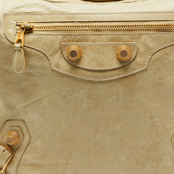 Balenciaga Beige Leather GGH Day Hobo | Casual Luxury Hobo Bag