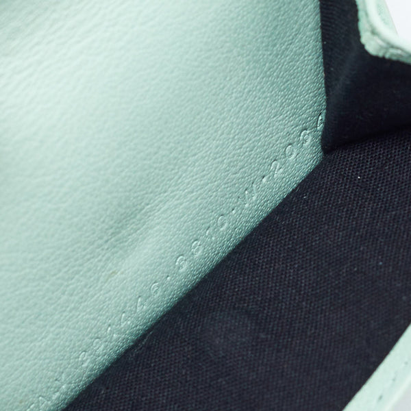 Balenciaga Mint Green Leather Mini Papier Wallet | Luxury Leather Wallet