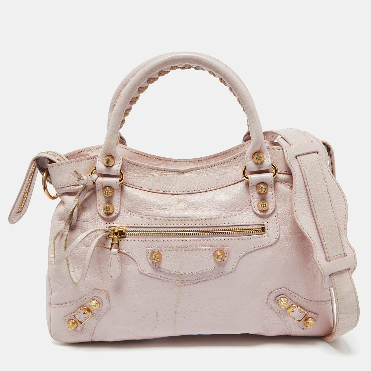 Balenciaga Rouse Poudre Leather RGH Town Bag | Designer Luxury Handbag